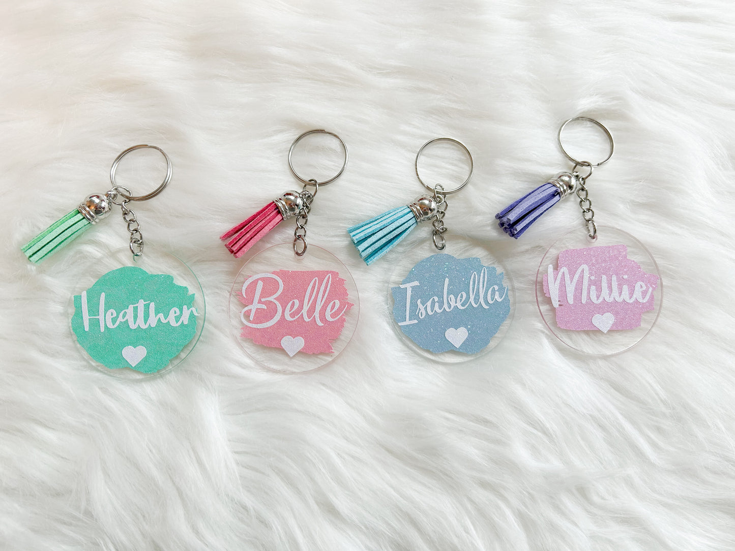 Personalised Pearl Keyring