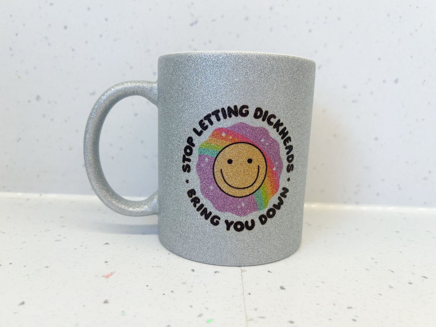 Glitter Smiley Mug