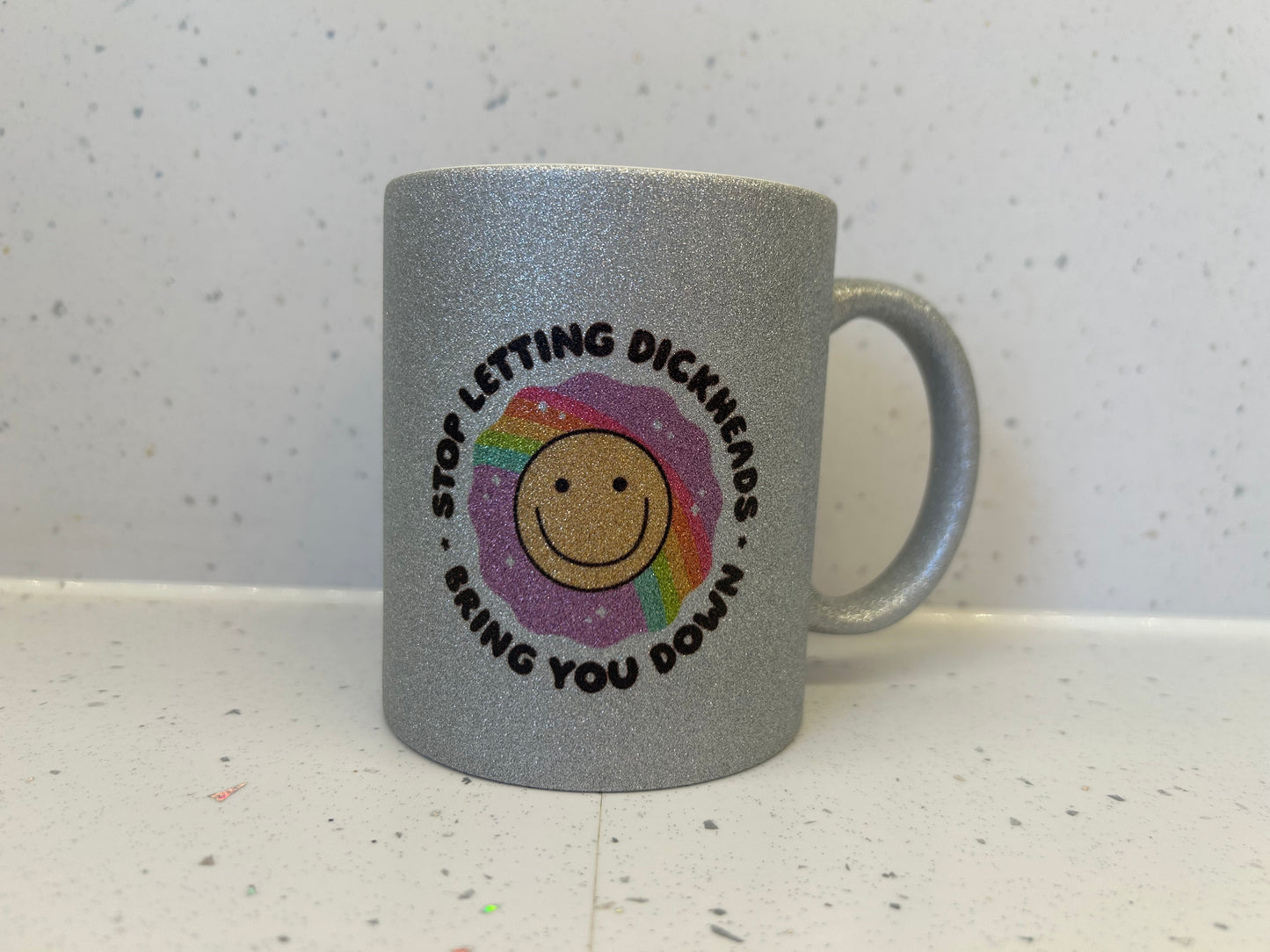 Glitter Smiley Mug