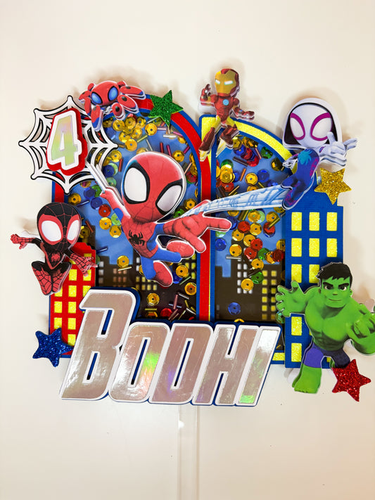 Spidey Friends Cake Topper | Birthday Party | Personalised