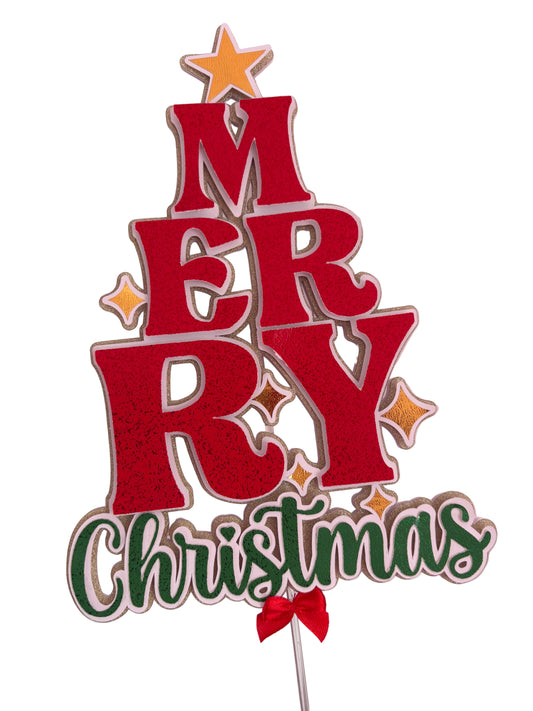 Merry Christmas Cake Topper