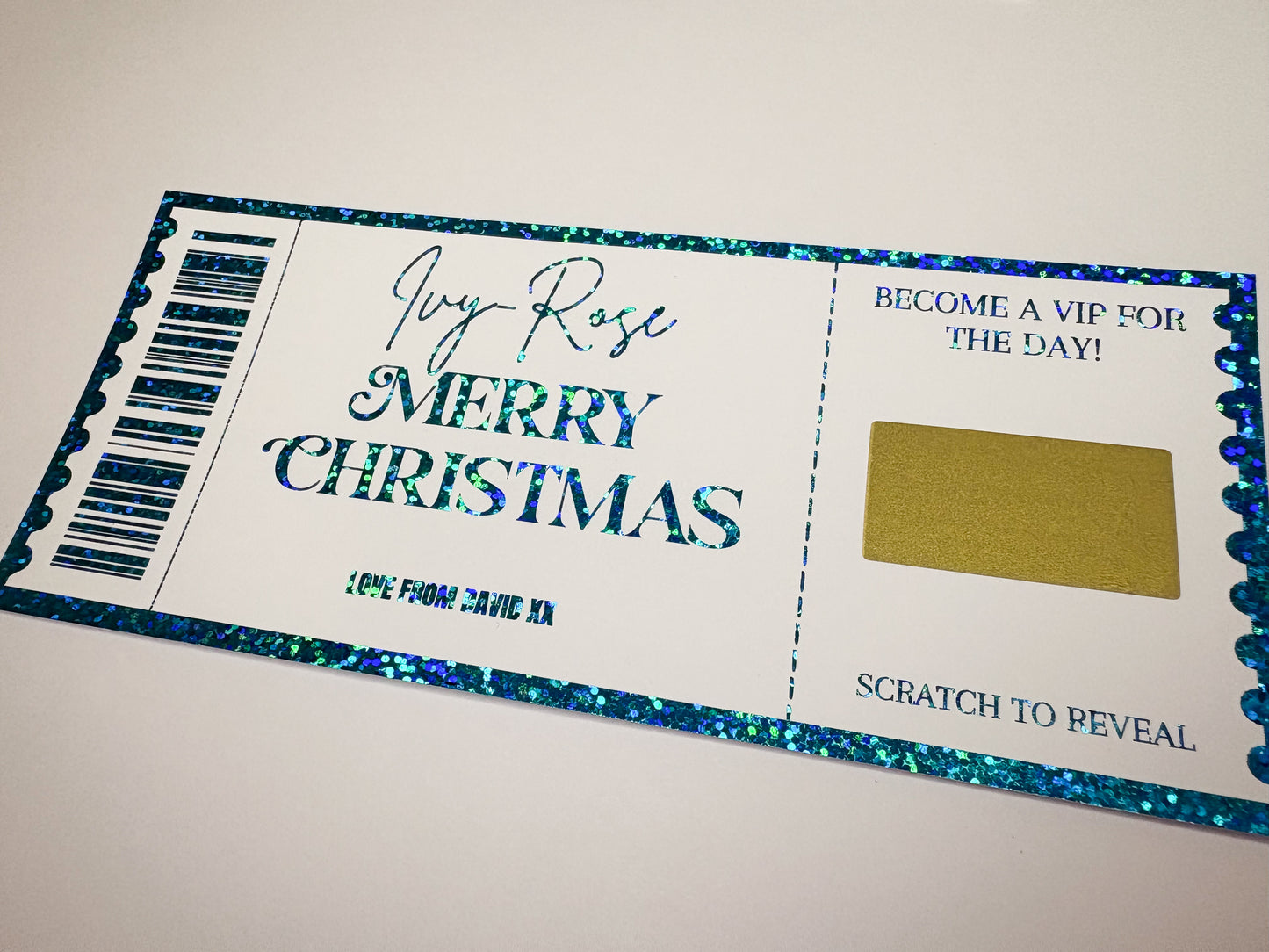 Custom Personalised Foiled Tickets