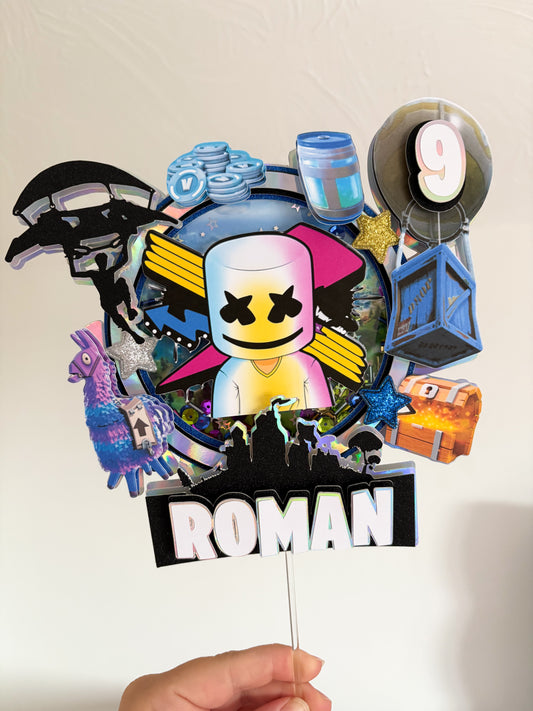 Gamer Cake Topper | Birthday Party | Personalised