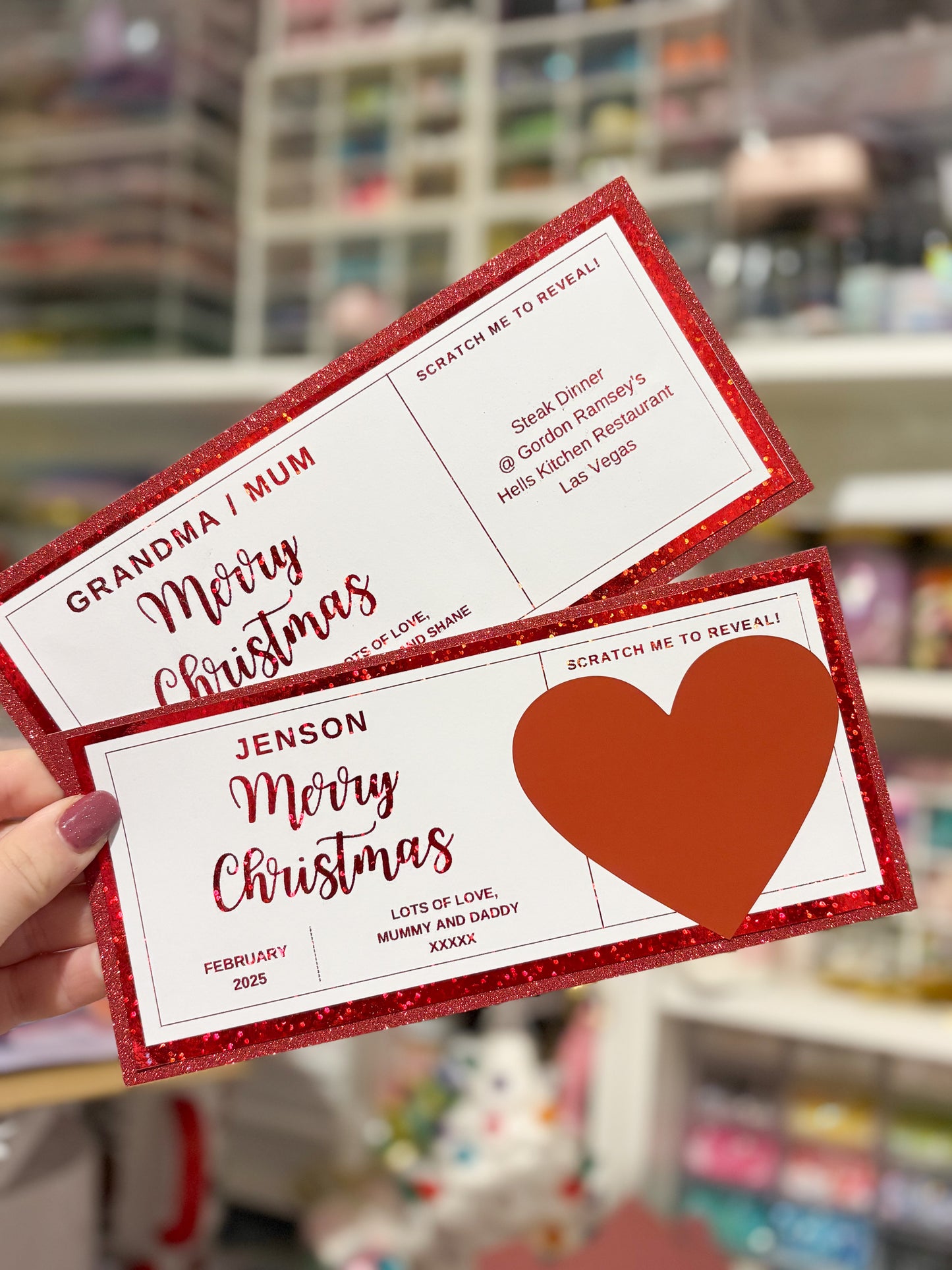 Custom Personalised Foiled Tickets