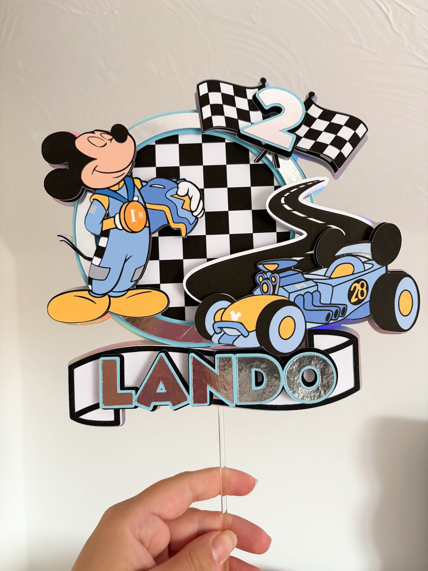 Two Fast Cake Topper | Birthday Party | Personalised | Racer