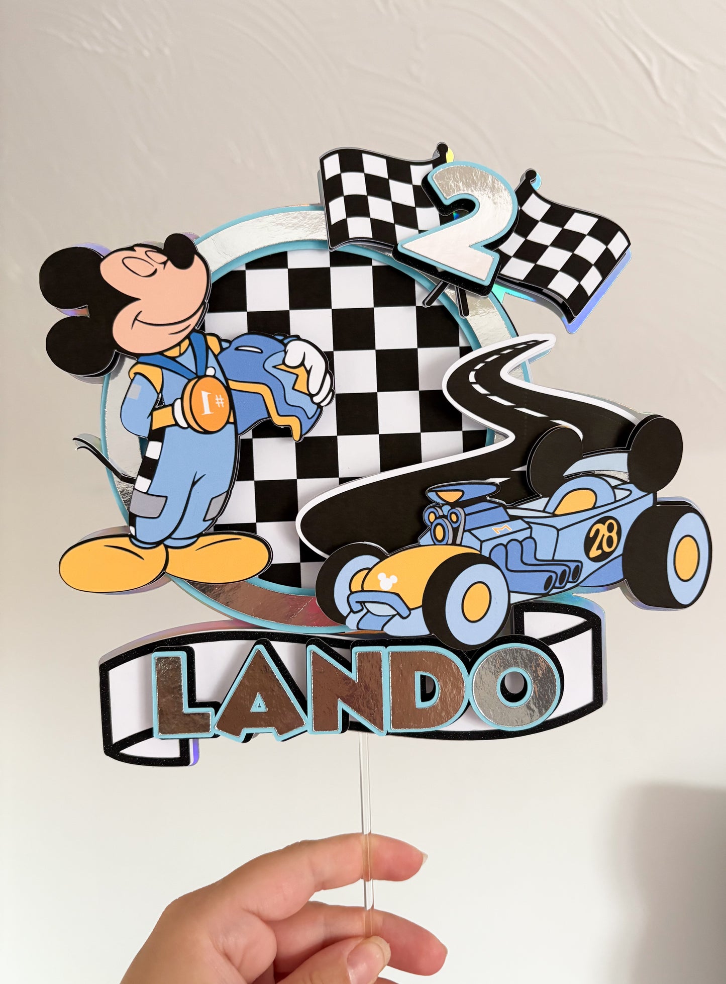 Two Fast Cake Topper | Birthday Party | Personalised | Racer