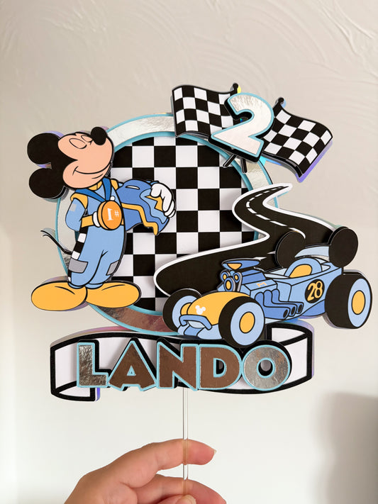 Two Fast Cake Topper | Birthday Party | Personalised | Racer