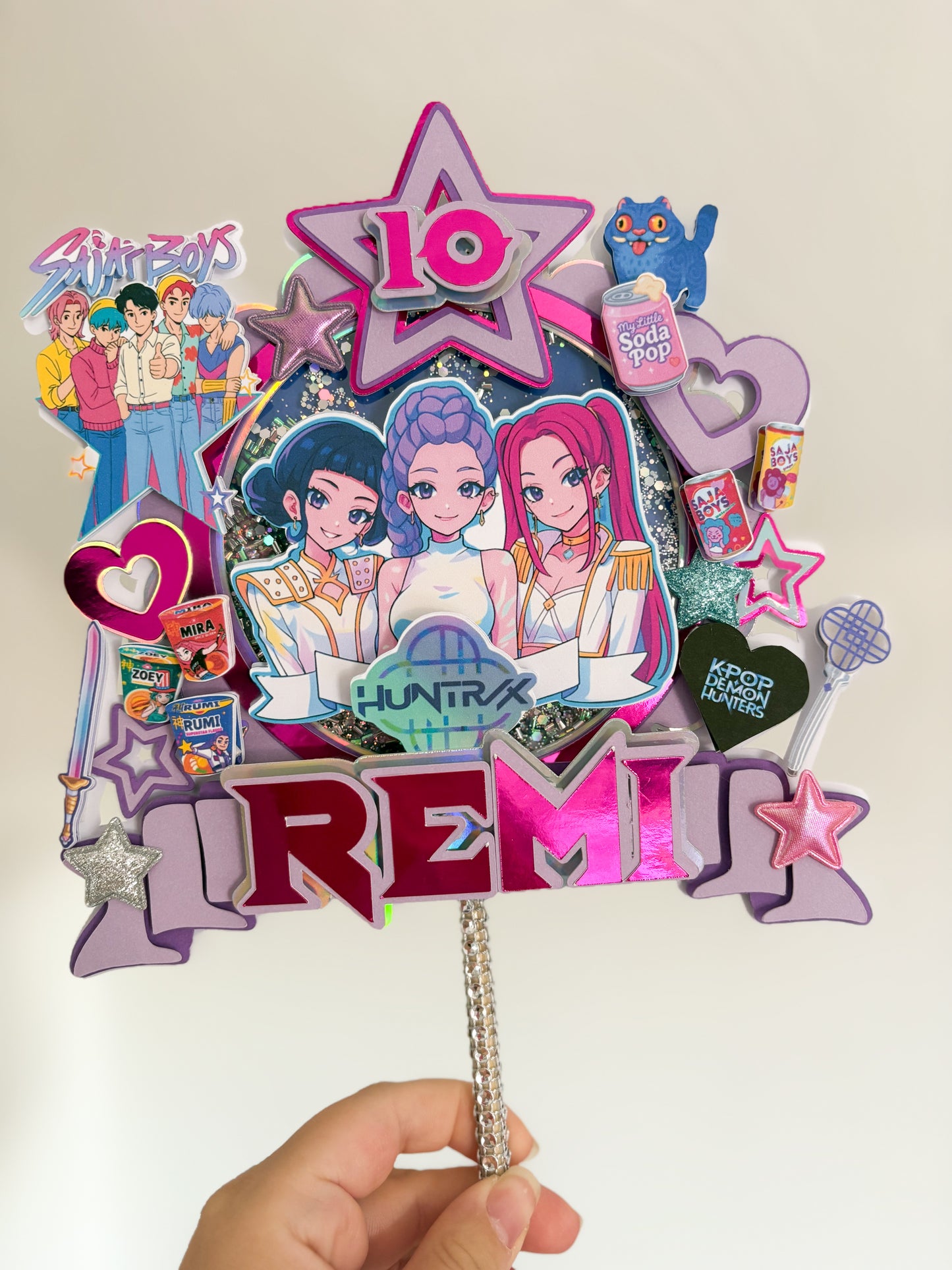 Kpop Demon Hunter Cake Topper | Birthday Party | Personalised | Huntrix