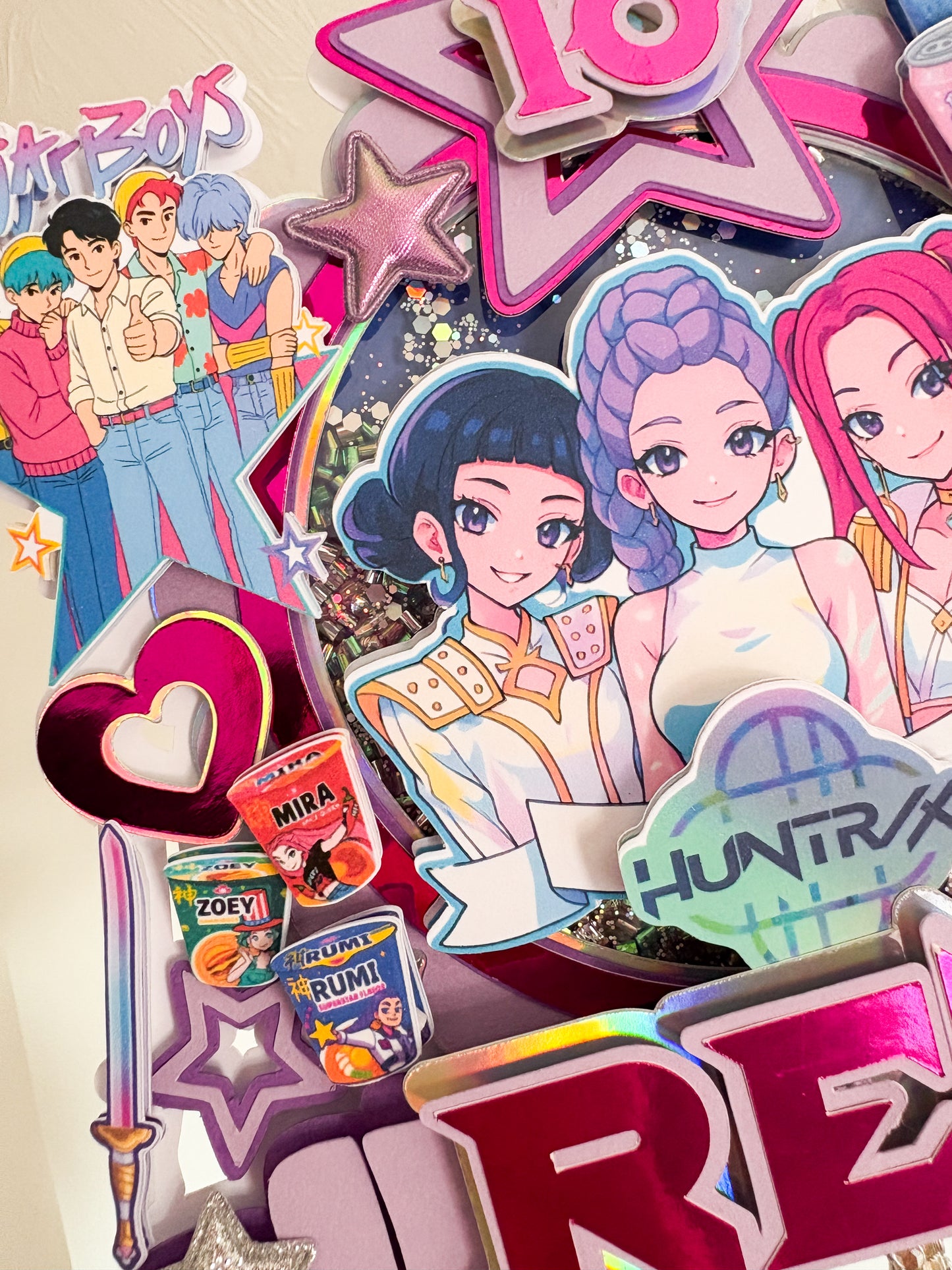 Kpop Demon Hunter Cake Topper | Birthday Party | Personalised | Huntrix