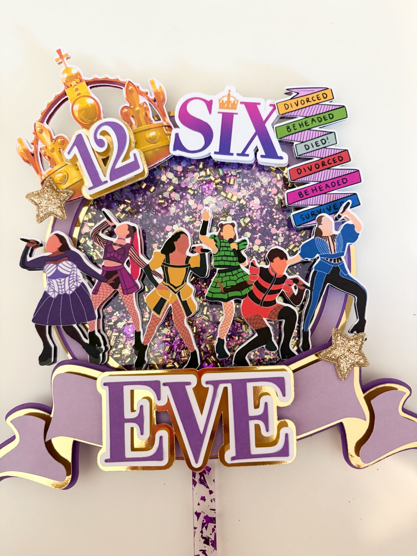 Six Cake Topper | Birthday Party | Personalised | Musical