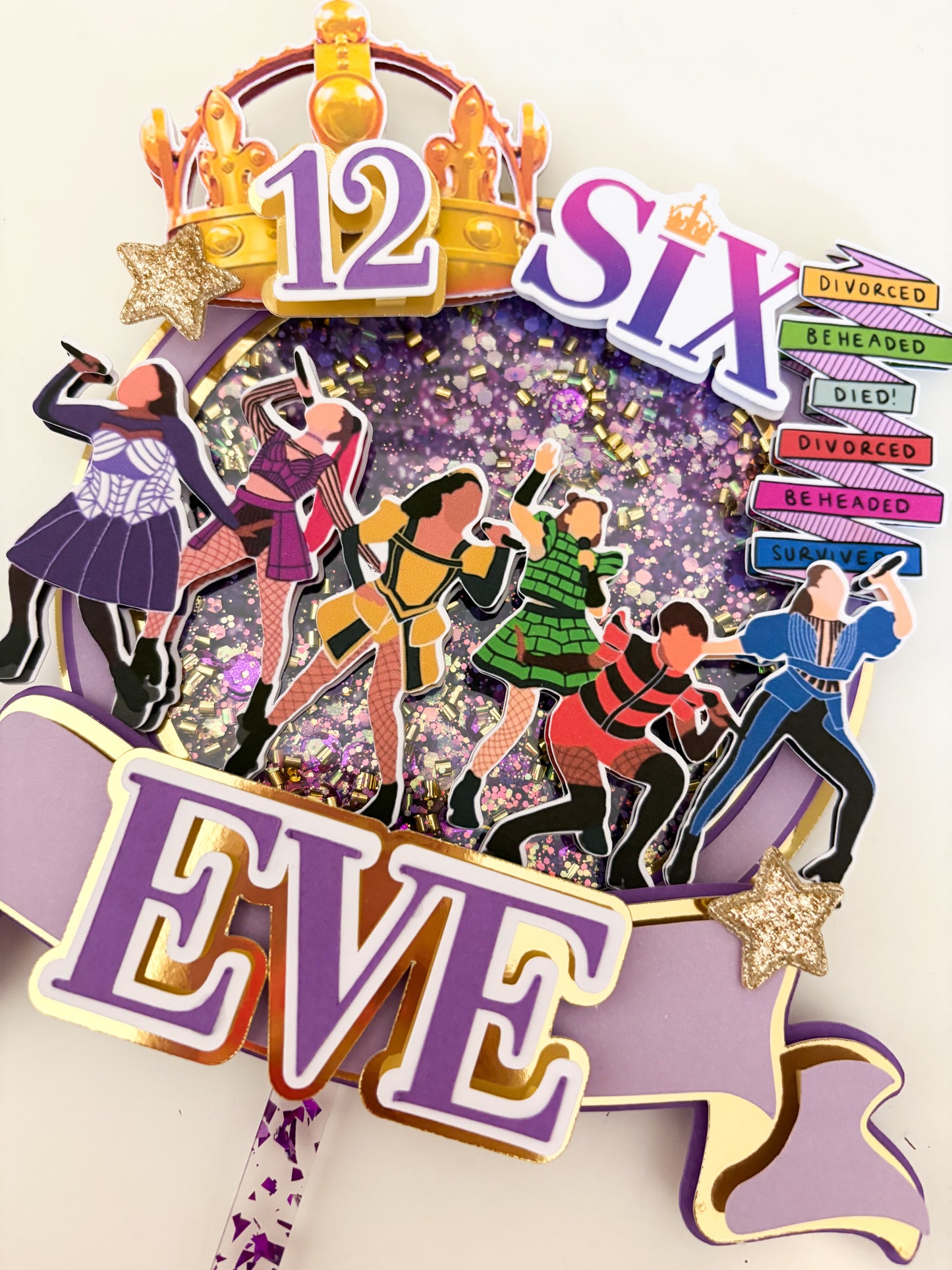Six Cake Topper | Birthday Party | Personalised | Musical