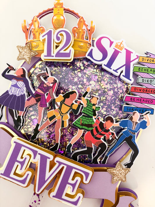 Six Cake Topper | Birthday Party | Personalised | Musical