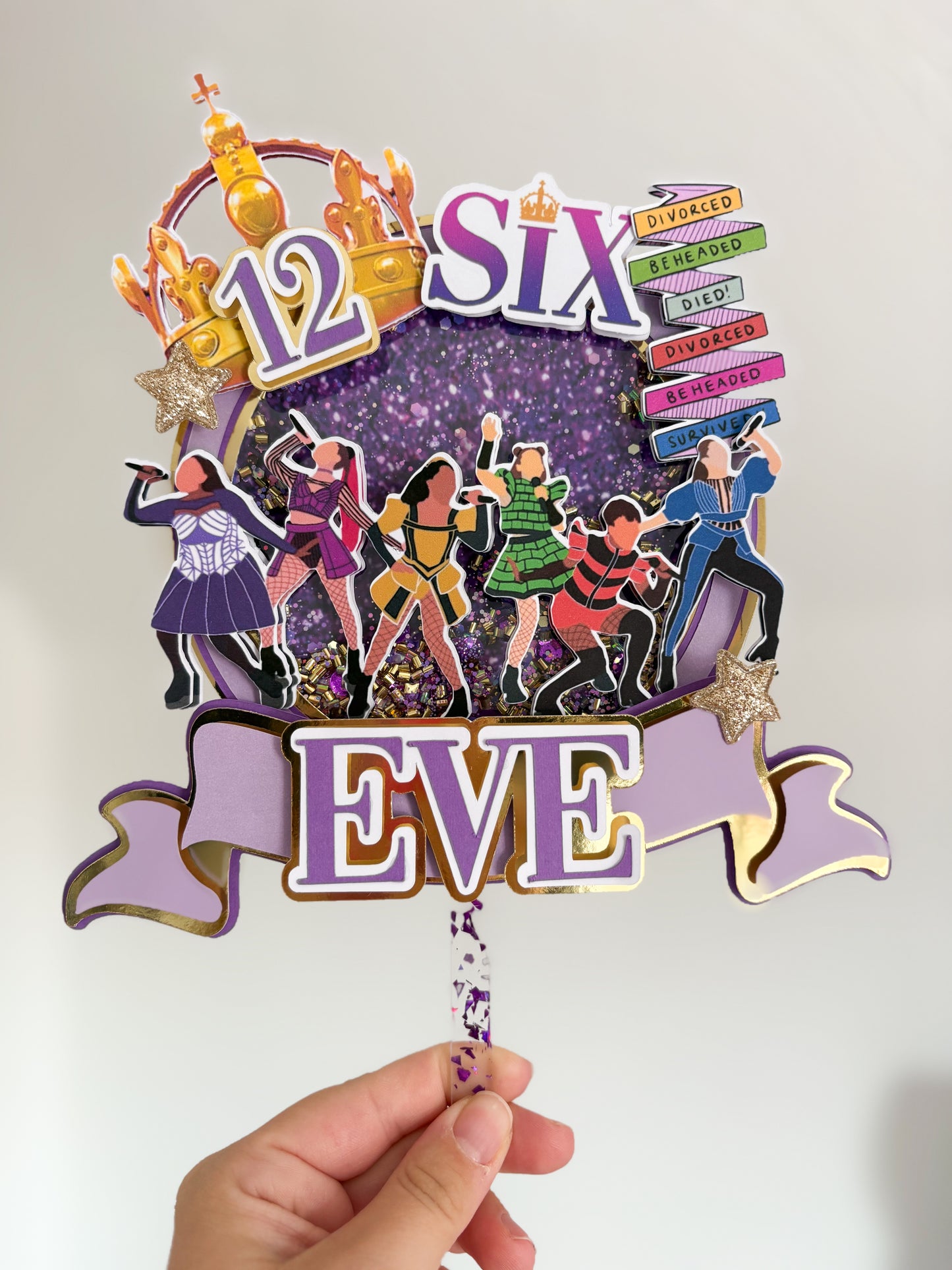 Six Cake Topper | Birthday Party | Personalised | Musical
