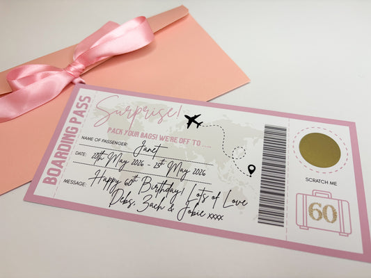 Personalised Surprise Boarding Pass Ticket
