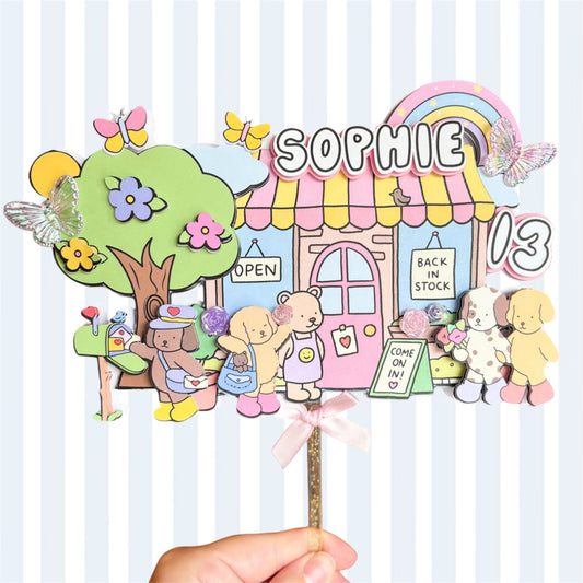 Cute Colouring Cake Topper | Birthday Party | Personalised