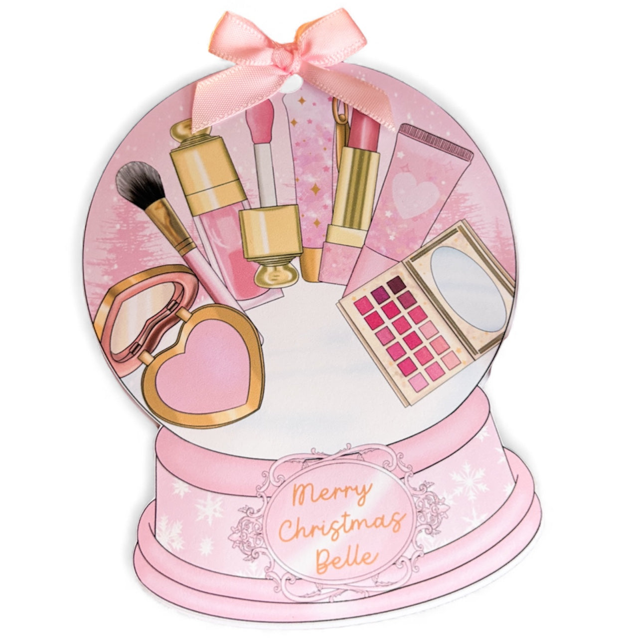 Pink Christmas Personalised Gift Tag