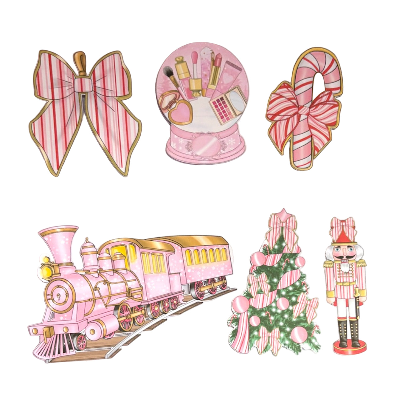 Pink Christmas Cake Charms