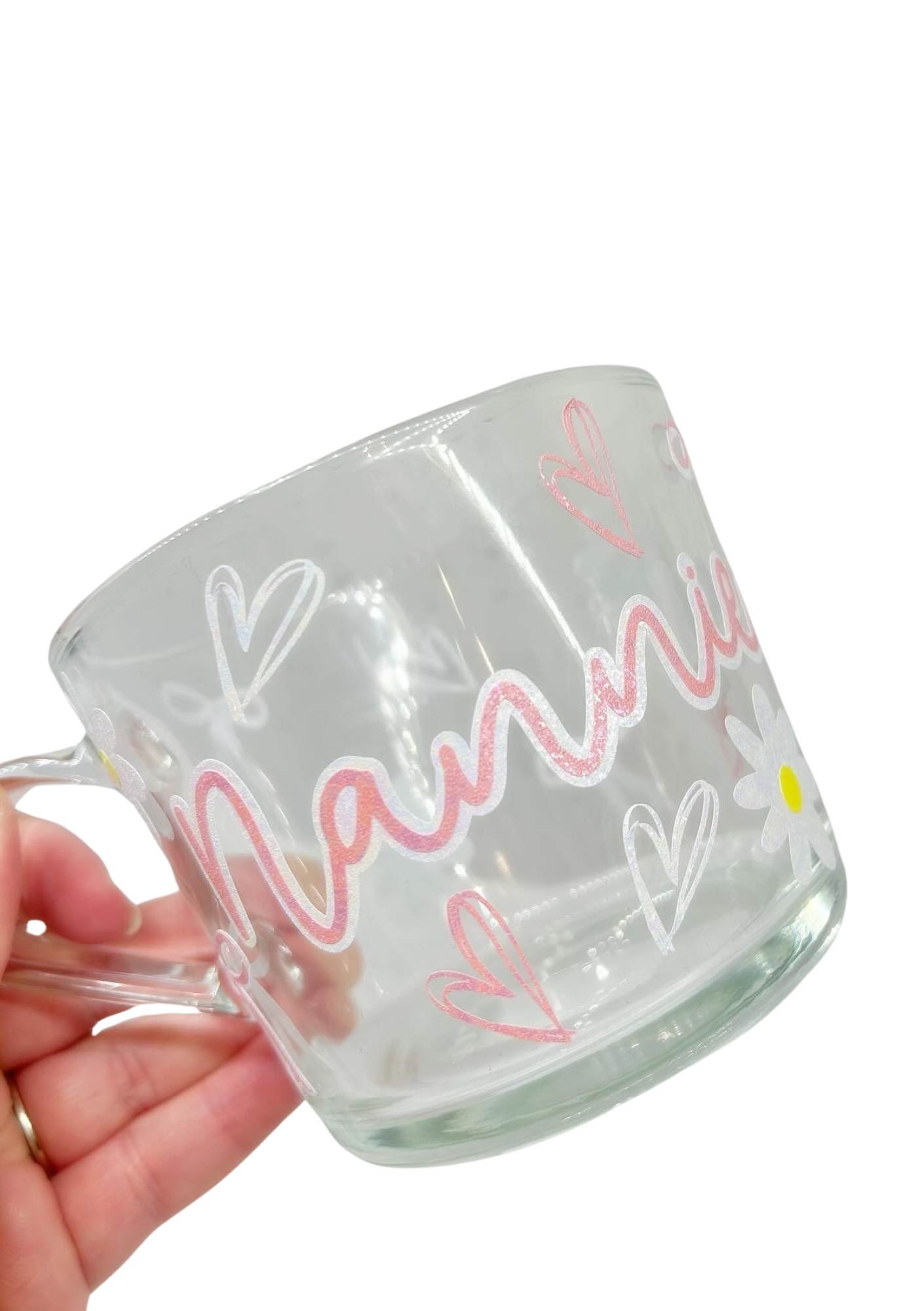 Daisy Bow Glass Mug