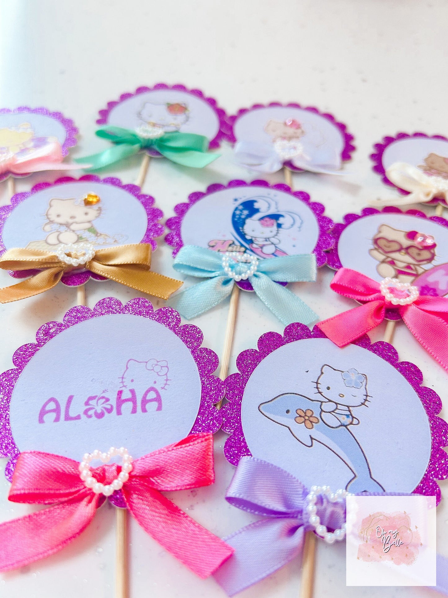 Kitty Personalised Cupcake Toppers