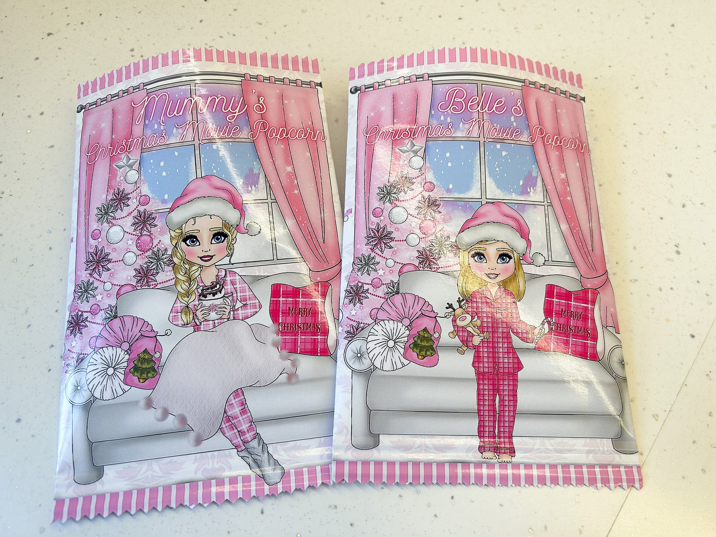 Christmas Treat Bags | Movie | Popcorn | Sweets | Personalised