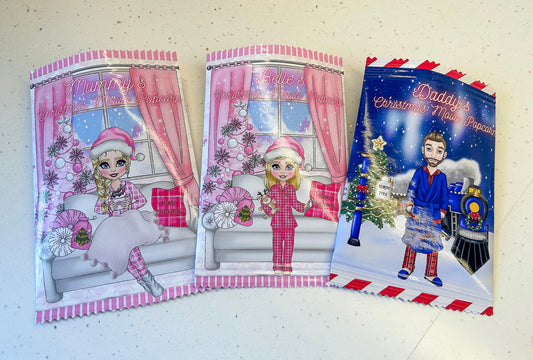 Christmas Treat Bags | Movie | Popcorn | Sweets | Personalised