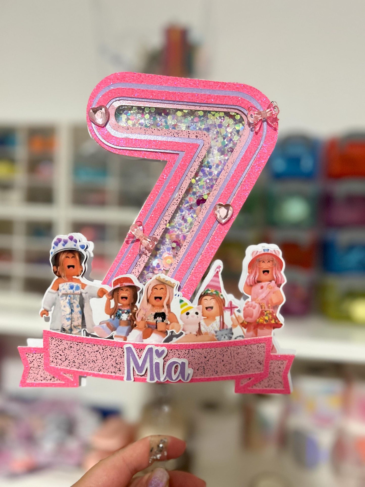 Roblox number inspired Cake Topper | Birthday Party | Personalised