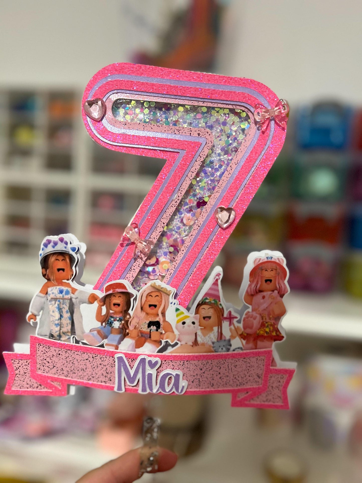 Roblox number inspired Cake Topper | Birthday Party | Personalised