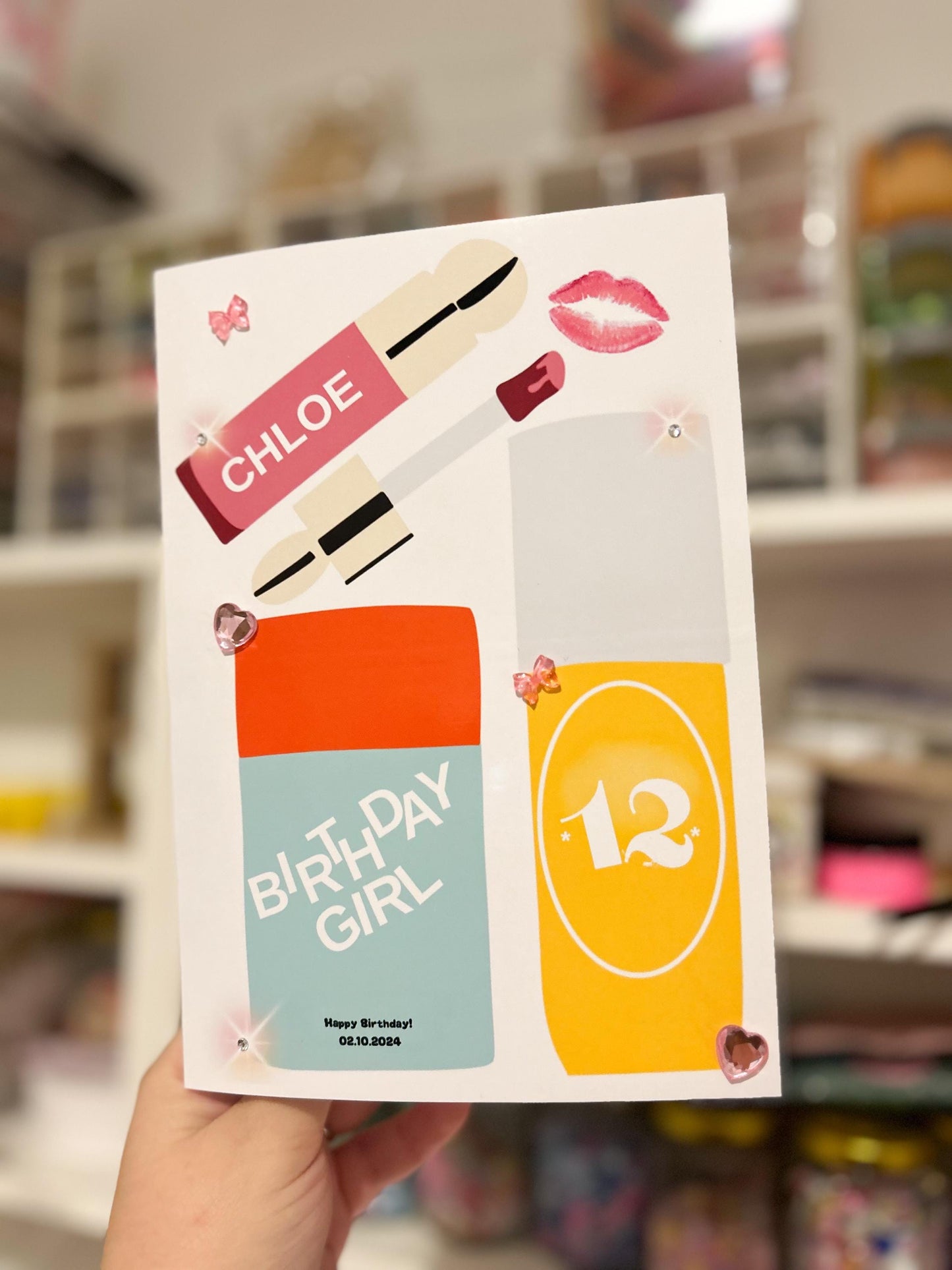 Makeup and Skincare Birthday Card | Personalised