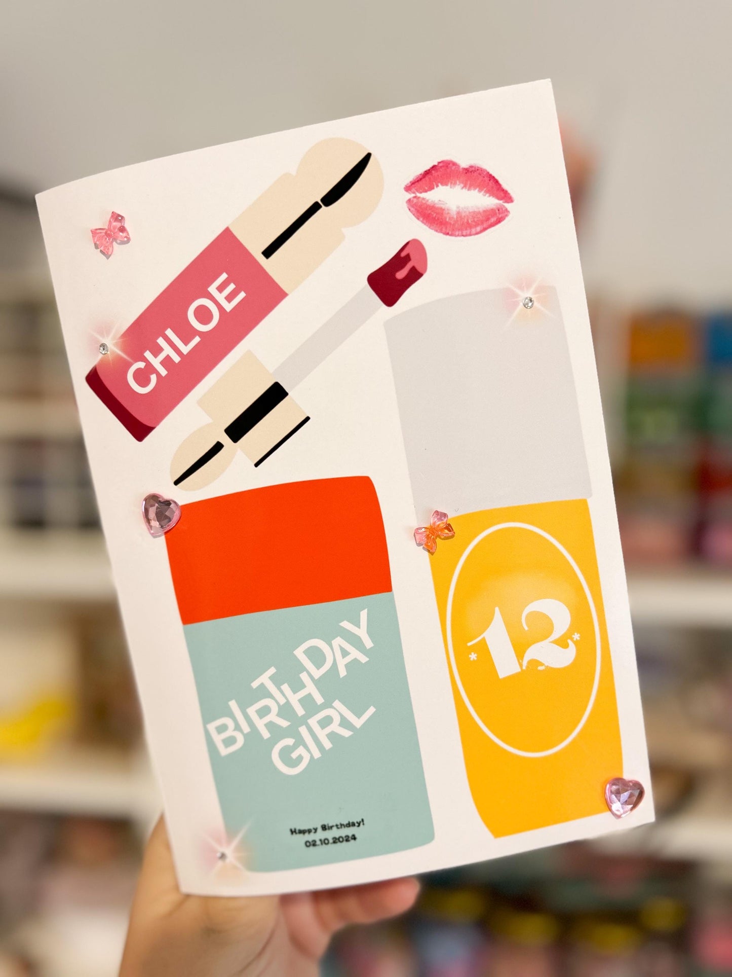 Makeup and Skincare Birthday Card | Personalised