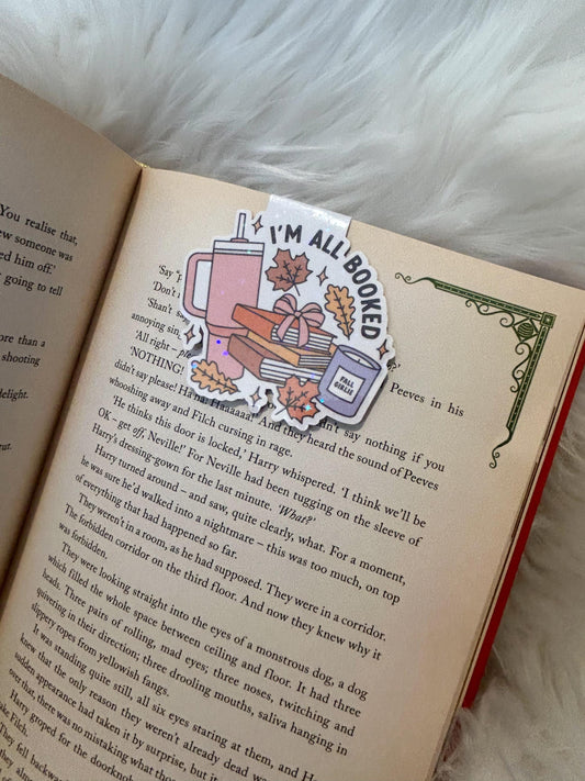 I’m All Booked Magnetic Bookmark | Cozy Autumn Season