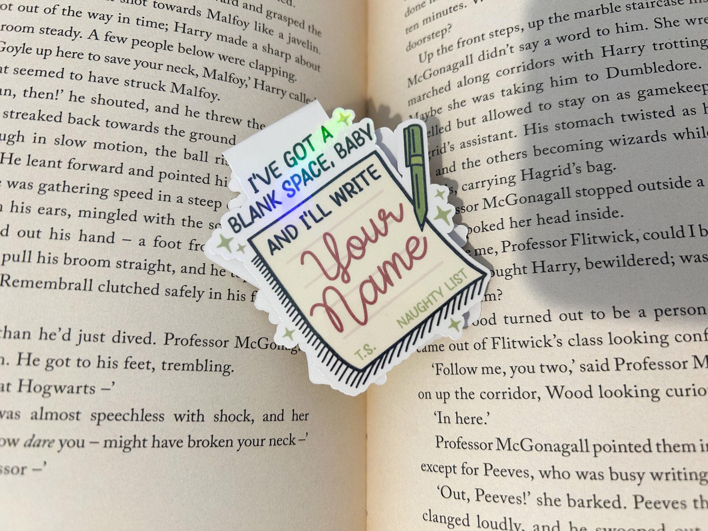 Merry Swiftmas Swiftie Magnetic Bookmark | Blank Space