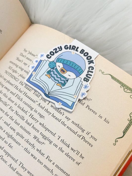 Cute Penguin Magnetic Bookmark | Cozy Girl Book Club
