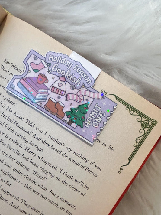 Holiday Bookish Season Magnetic Bookmark