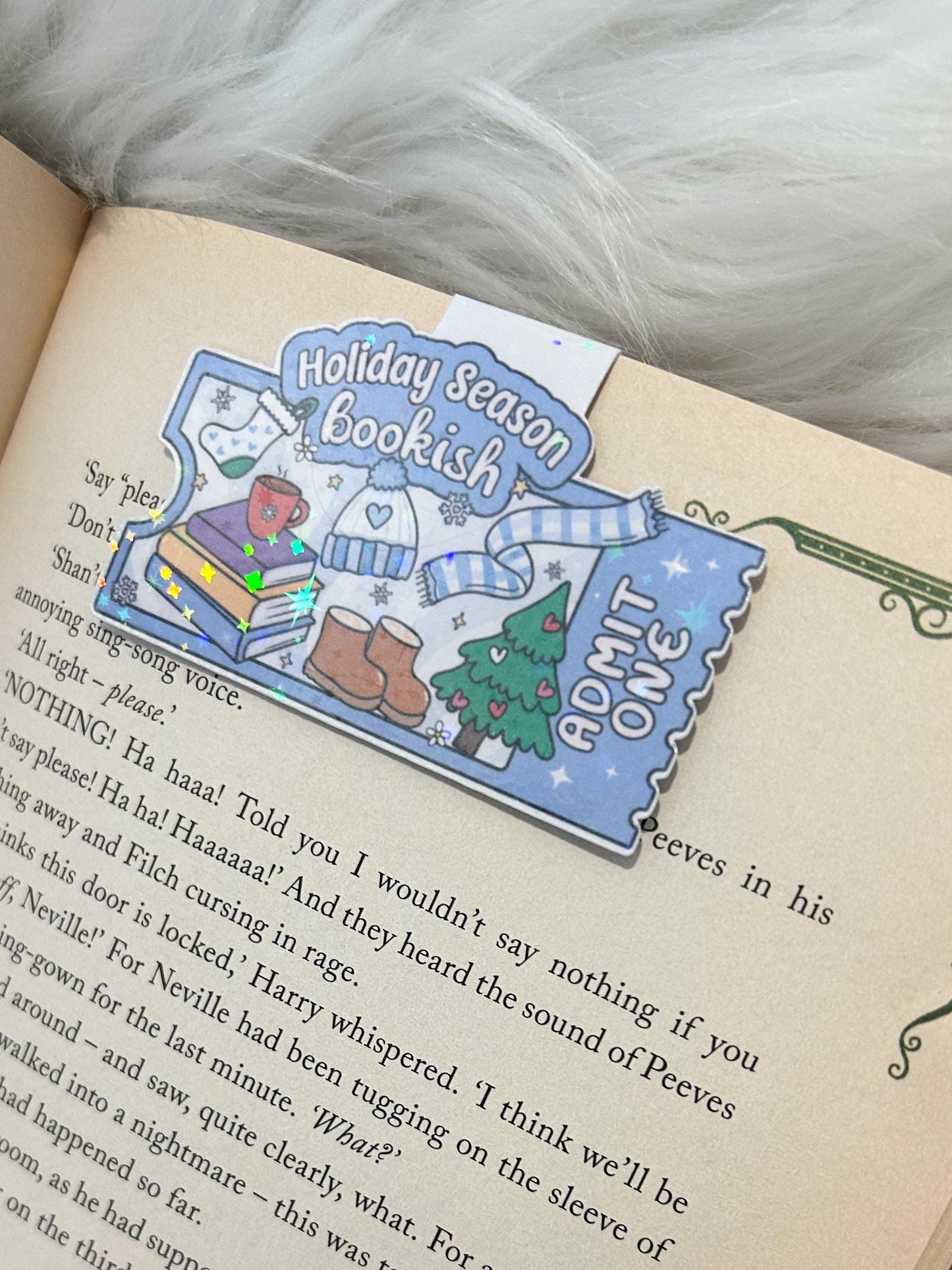 Holiday Bookish Season Magnetic Bookmark