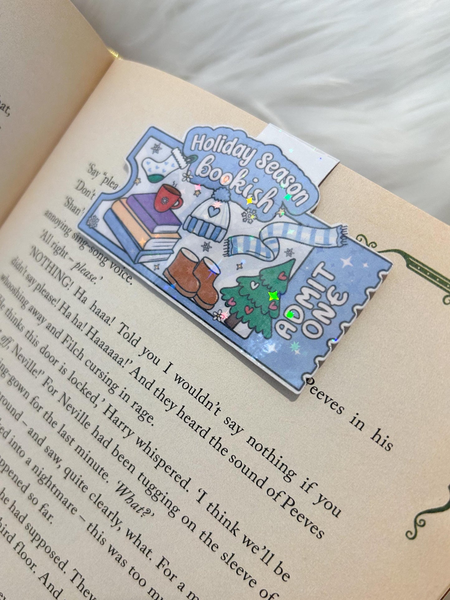 Holiday Bookish Season Magnetic Bookmark