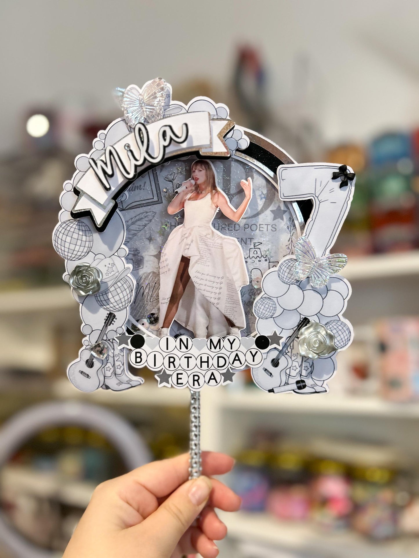 Swiftie inspired Cake Topper TTPD Version | Birthday Party | Personalised