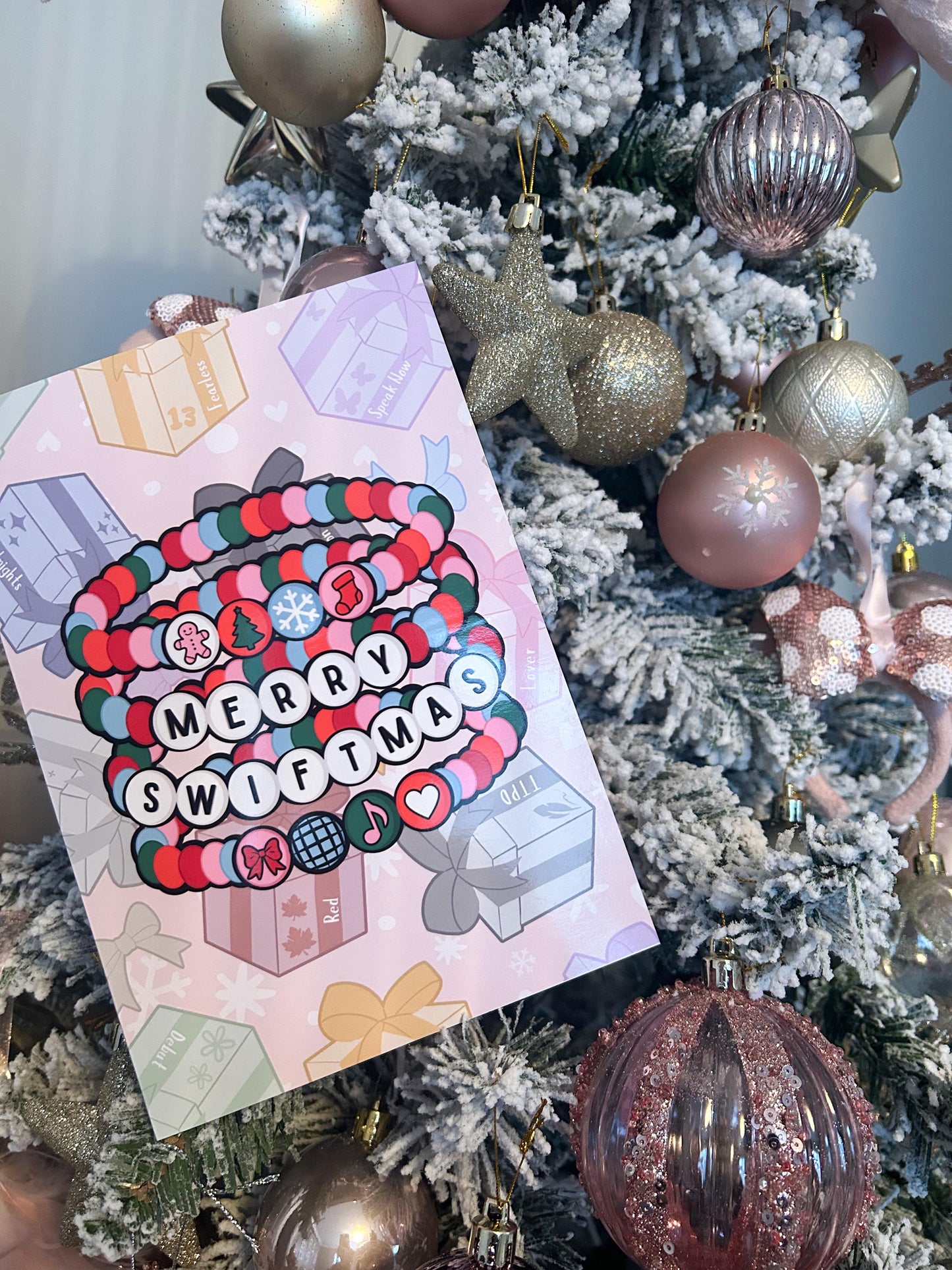 Merry Swiftmas Card | Christmas | Swiftie | Friendship Bracelet