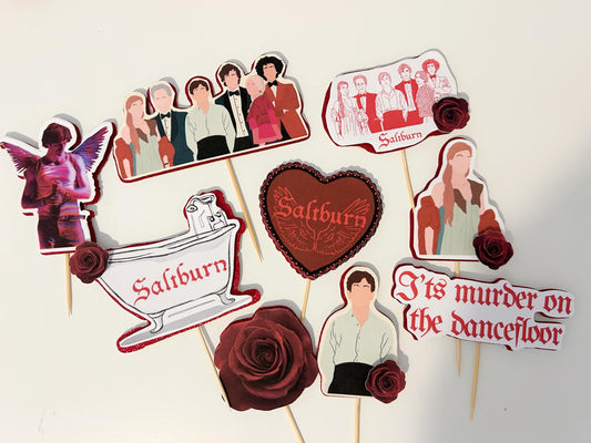 Saltburn Cupcake Toppers | Birthday Party
