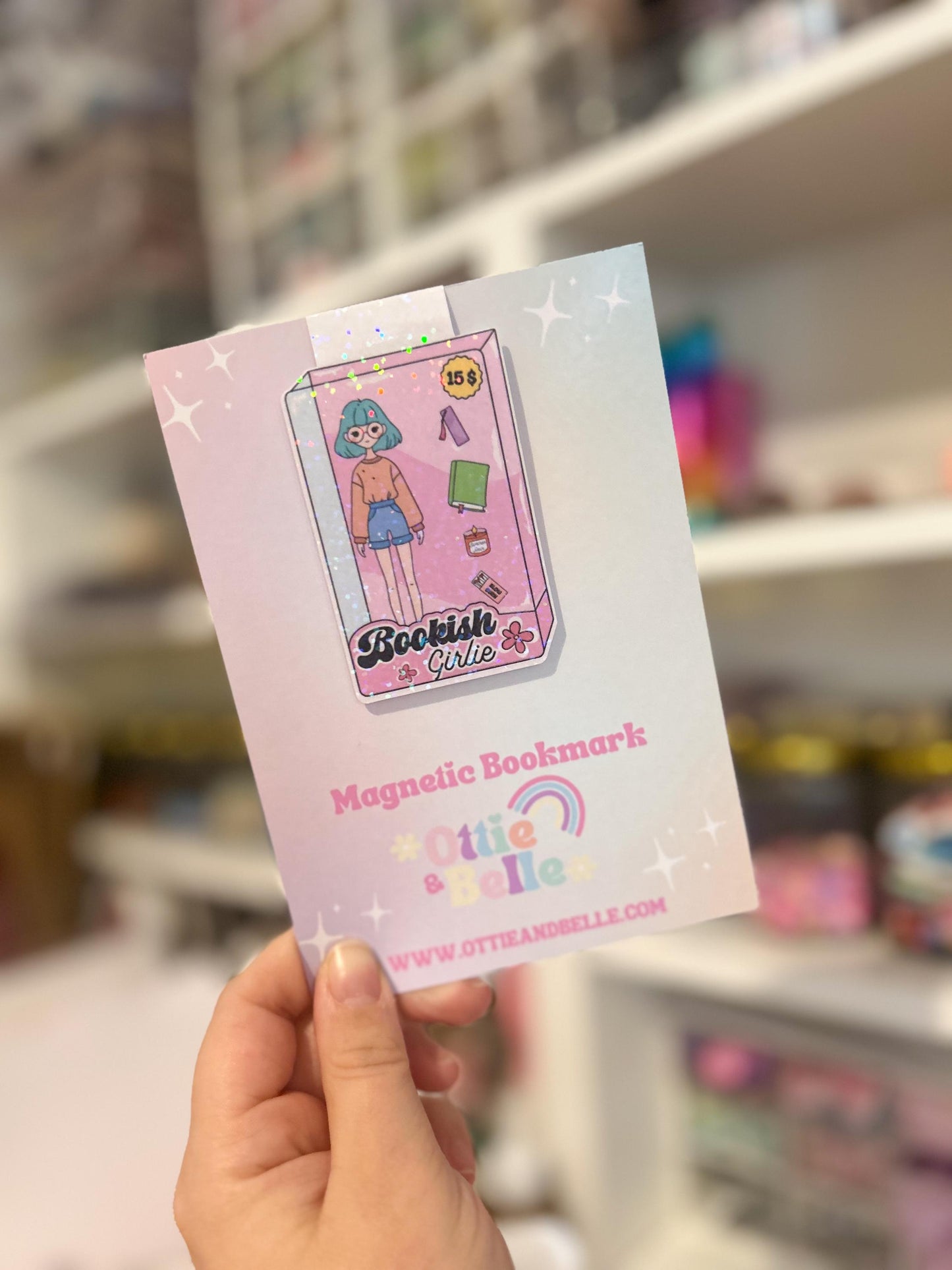 Bookish Girlie Doll Magnetic Bookmark