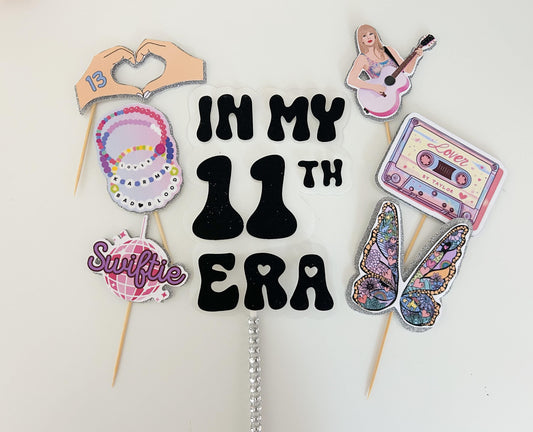 Swiftie Cake Topper and Cake Charms | Birthday Party | Personalised
