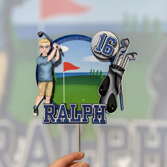 Golf Cake Topper | Birthday Party | Personalised