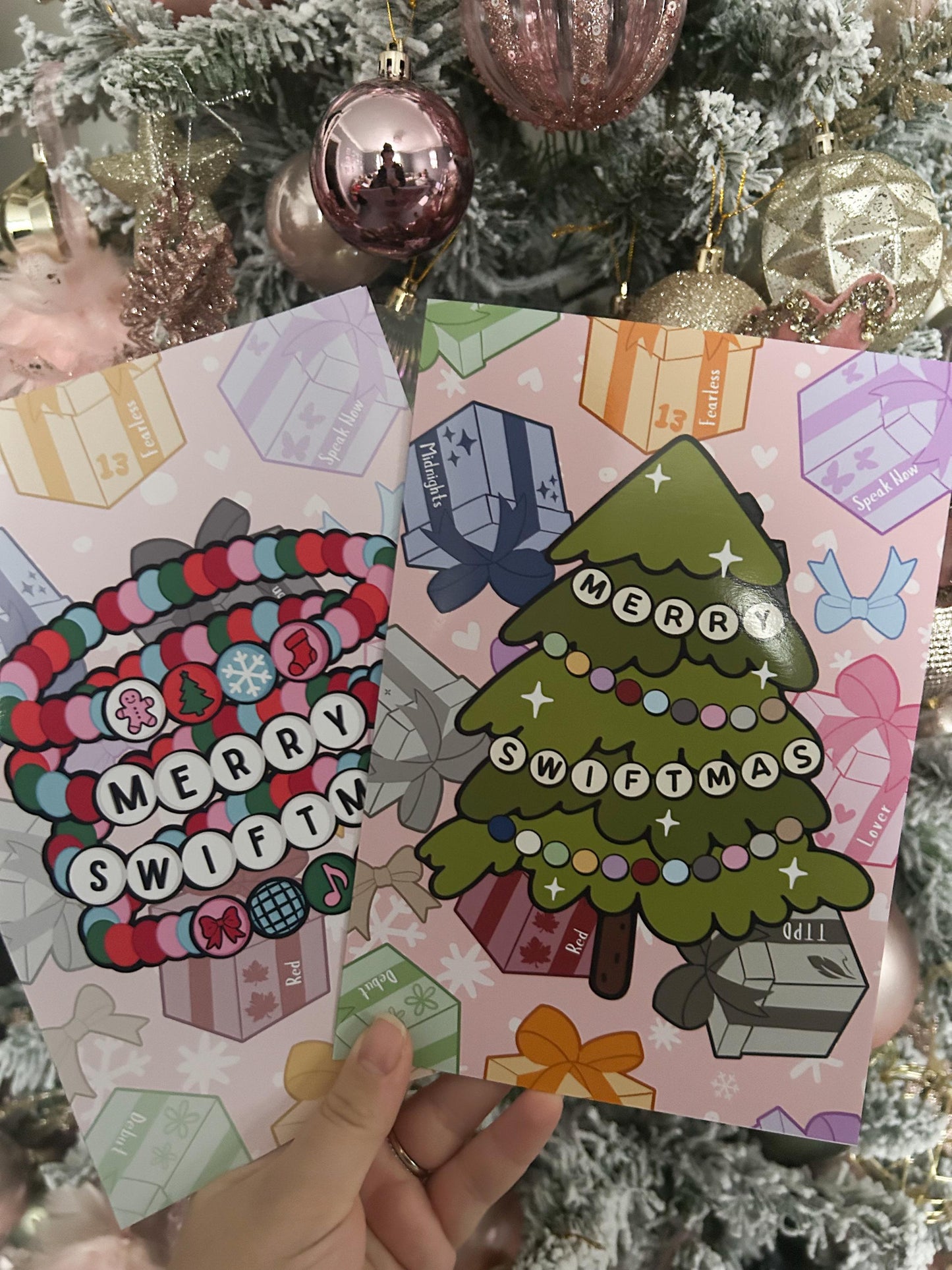 Merry Swiftmas Card | Christmas | Swiftie | Friendship Bracelet