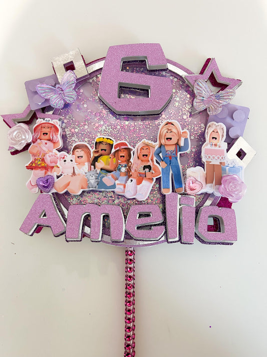 Blox inspired Cake Topper | Birthday Party | Personalised