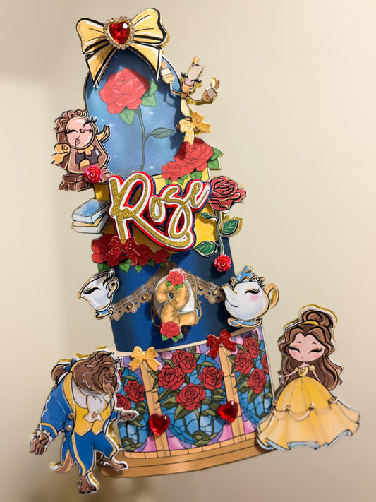 Enchanted Beauty and friends Cake Topper | Birthday Party | Personalised