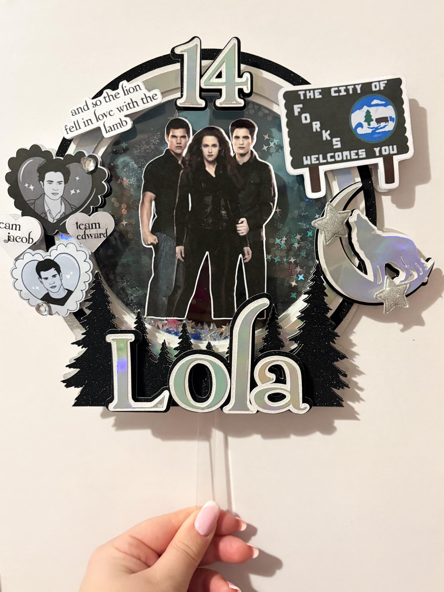 Twilight inspired Cake Topper | Birthday Party | Personalised