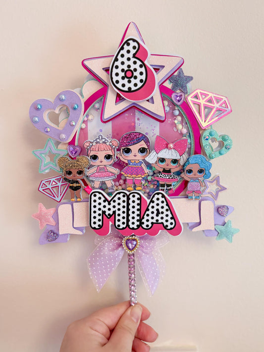 Dolls Cake Topper | Birthday Party | Personalised | Girly