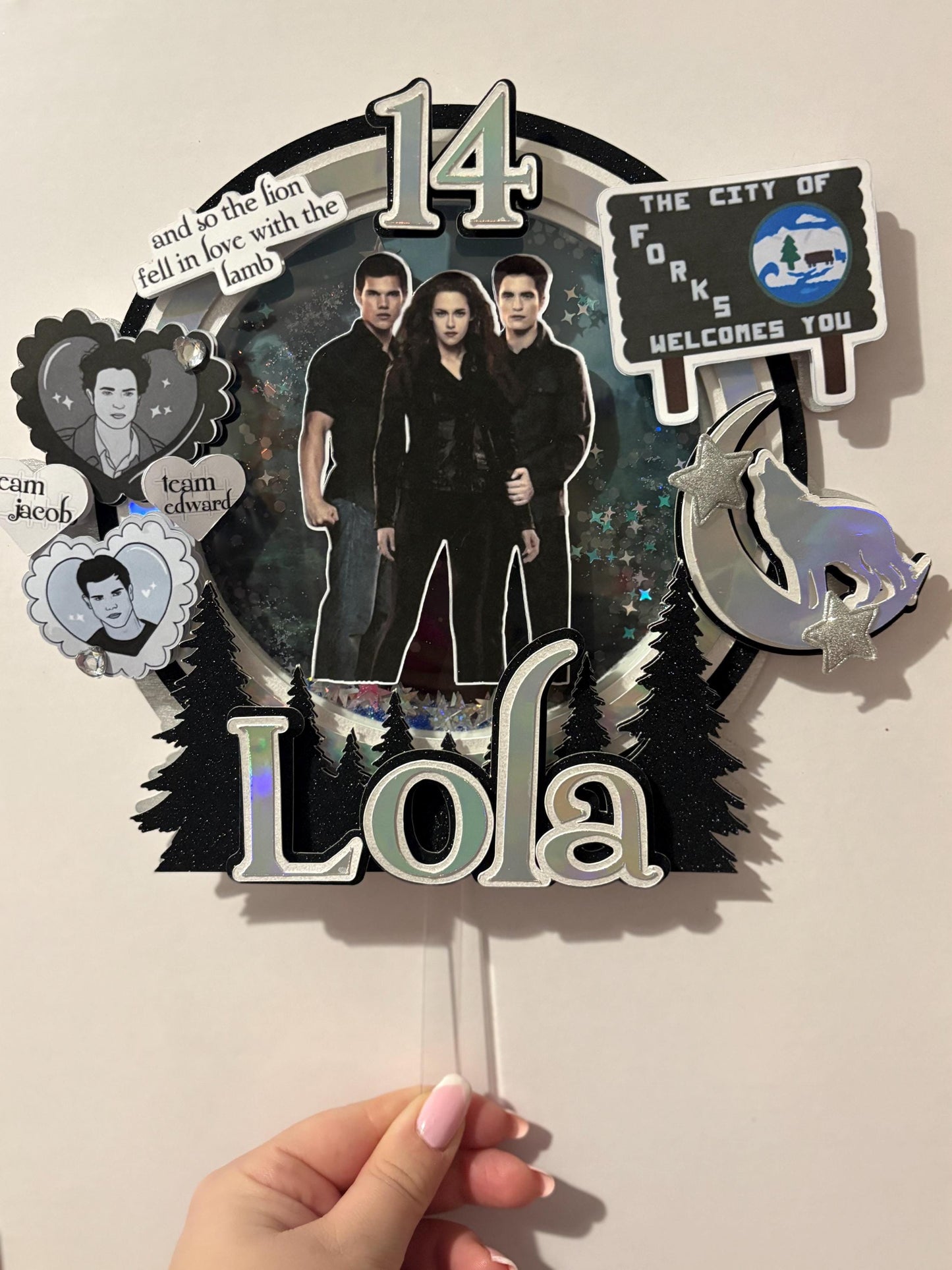 Twilight inspired Cake Topper | Birthday Party | Personalised