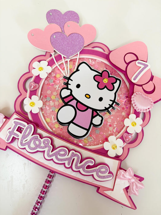 Pink Kitty Cake Topper | Birthday Party | Personalised | Girly