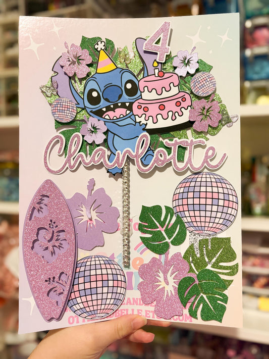Ohana Cake Topper and Charms | Birthday Party | Personalised | St!tch