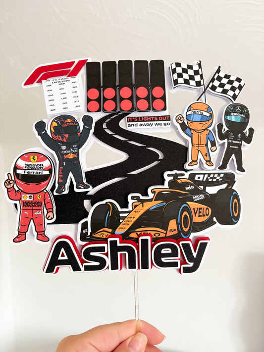 Racing Cars Cake Topper | Birthday Party | Personalised